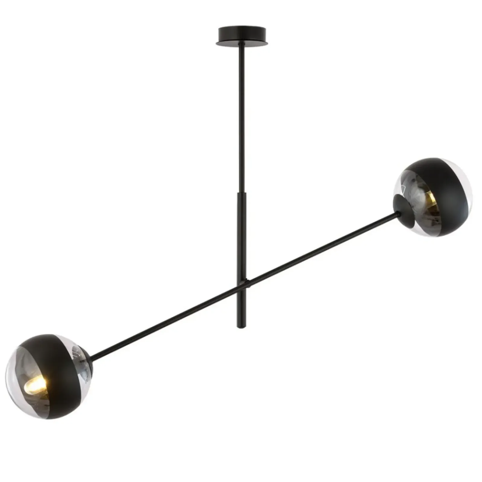 Sklep Kaja Obrotowa lampa sufitowa, dwa klosze 1168/2 LINEAR | Kaja Oświetlenie Shop