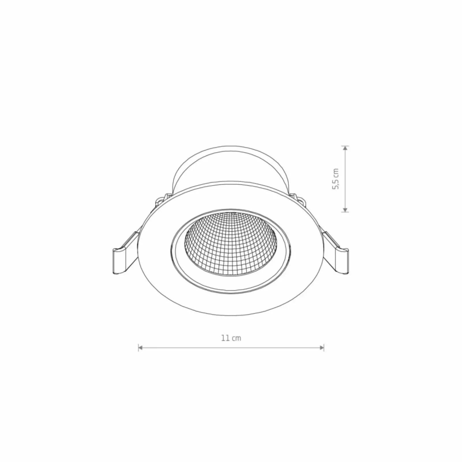 Sklep Kaja Oczko podtynkowe koło LED 10W 3000K ⌀11cm 10553 EGINA LED | Kaja* Lampy Led|Oprawy Podtynkowe