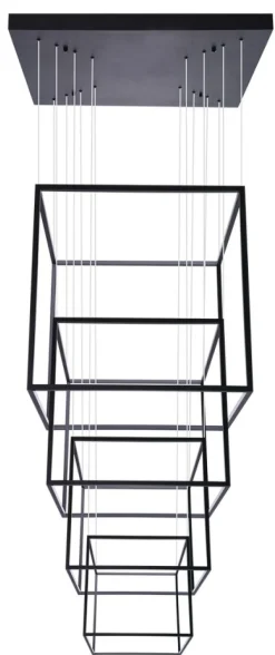 Sklep Kaja Ogromna lampa wisząca czarna LED AZ3139 OPERA | Kaja Oświetlenie czarny Shop