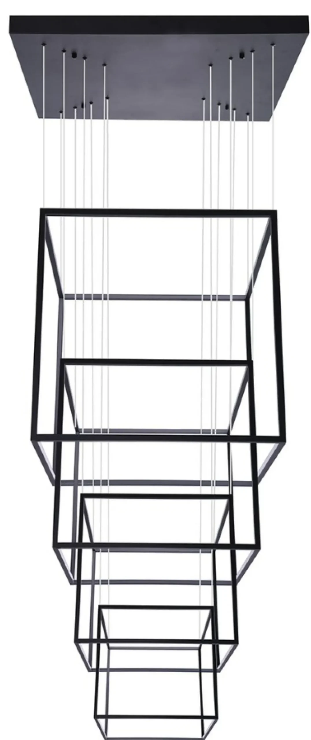 Sklep Kaja Ogromna lampa wisząca czarna LED AZ3139 OPERA | Kaja Oświetlenie czarny Shop