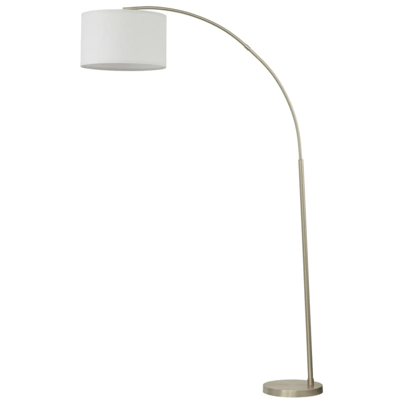 Sklep Kaja Okazała, chromowana lampa stojąca TK 16022 ZENITH WHITE | Kaja* Lampy Podłogowe Z Abażurem|Tradycyjne Lampy Podłogowe