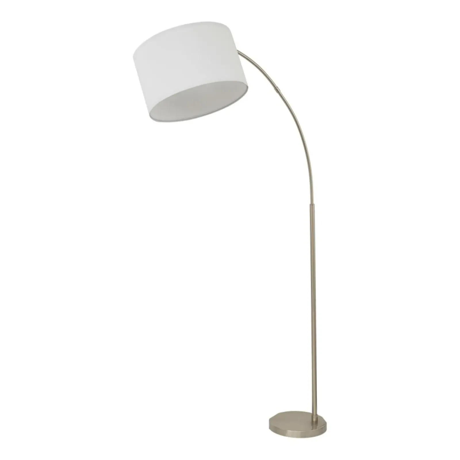 Sklep Kaja Okazała, chromowana lampa stojąca TK 16022 ZENITH WHITE | Kaja* Lampy Podłogowe Z Abażurem|Tradycyjne Lampy Podłogowe
