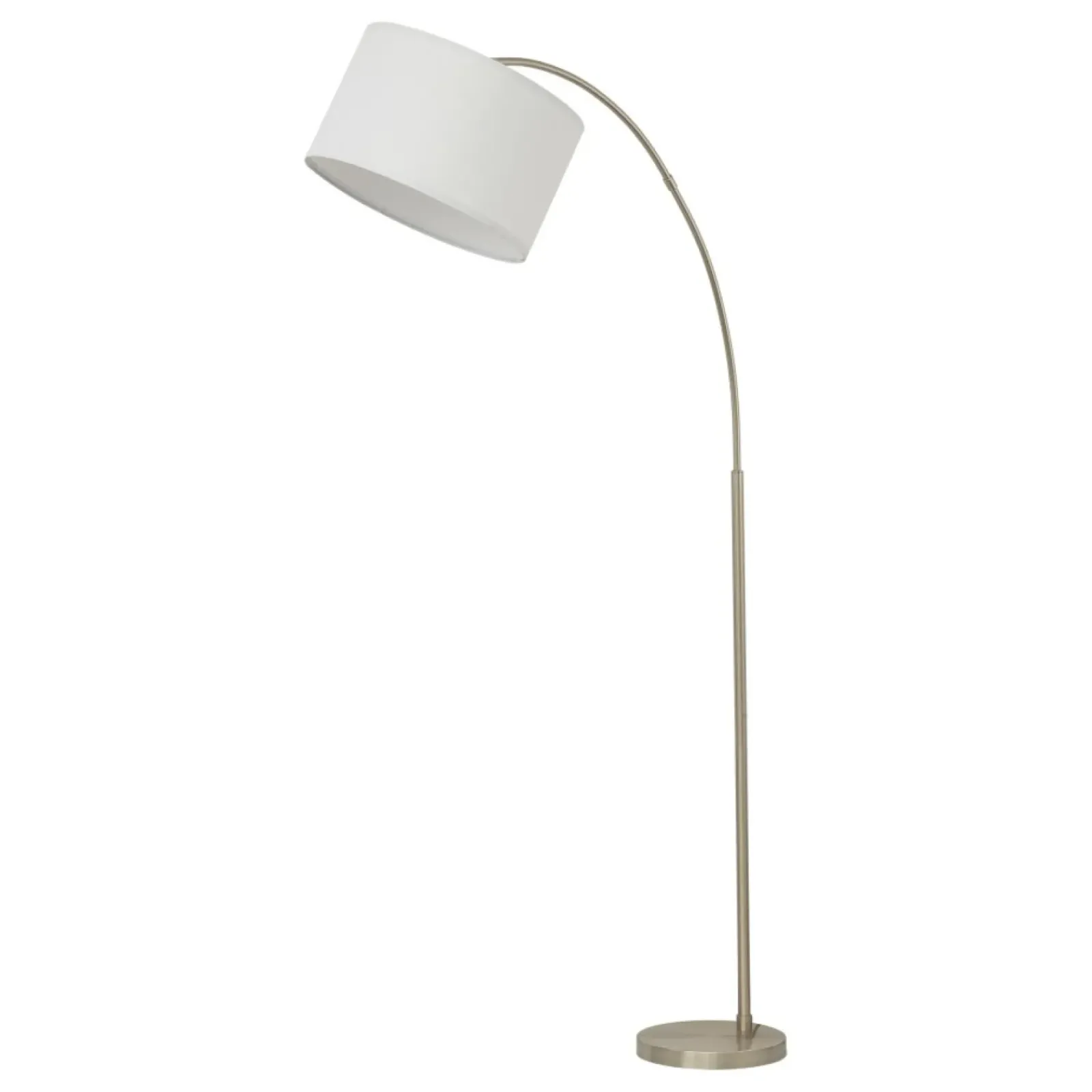 Sklep Kaja Okazała, chromowana lampa stojąca TK 16022 ZENITH WHITE | Kaja* Lampy Podłogowe Z Abażurem|Tradycyjne Lampy Podłogowe