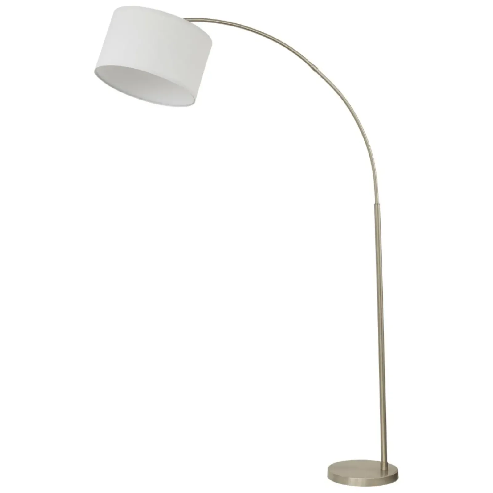 Sklep Kaja Okazała, chromowana lampa stojąca TK 16022 ZENITH WHITE | Kaja* Lampy Podłogowe Z Abażurem|Tradycyjne Lampy Podłogowe
