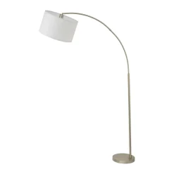 Sklep Kaja Okazała, chromowana lampa stojąca TK 16022 ZENITH WHITE | Kaja* Lampy Podłogowe Z Abażurem|Tradycyjne Lampy Podłogowe