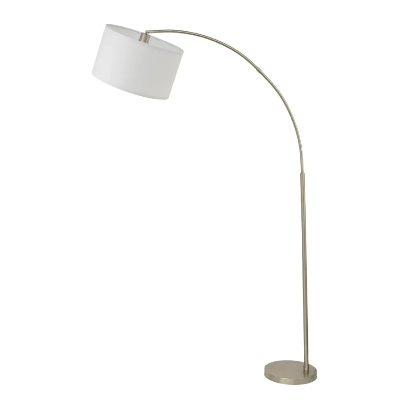 Sklep Kaja Okazała, chromowana lampa stojąca TK 16022 ZENITH WHITE | Kaja* Lampy Podłogowe Z Abażurem|Tradycyjne Lampy Podłogowe