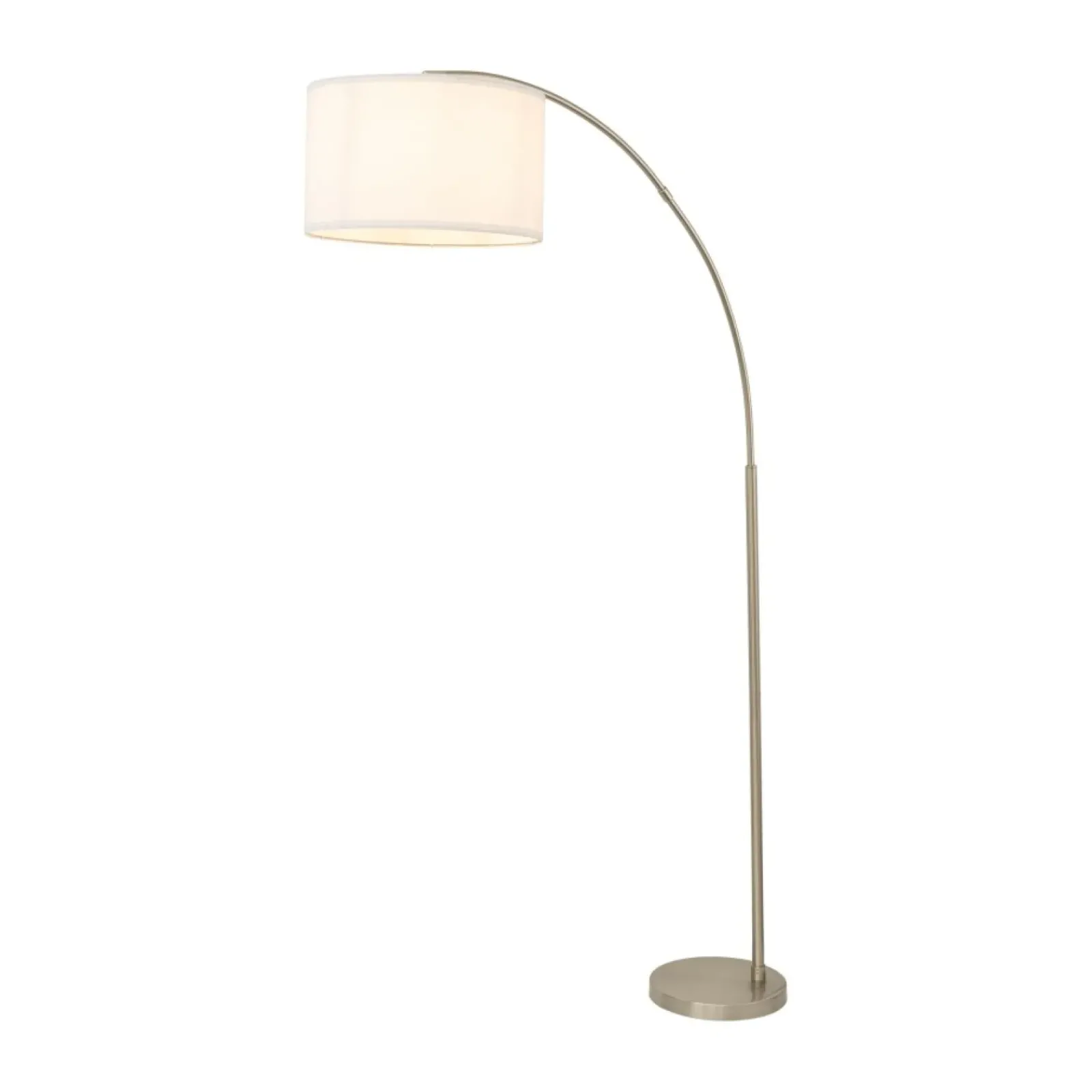 Sklep Kaja Okazała, chromowana lampa stojąca TK 16022 ZENITH WHITE | Kaja* Lampy Podłogowe Z Abażurem|Tradycyjne Lampy Podłogowe