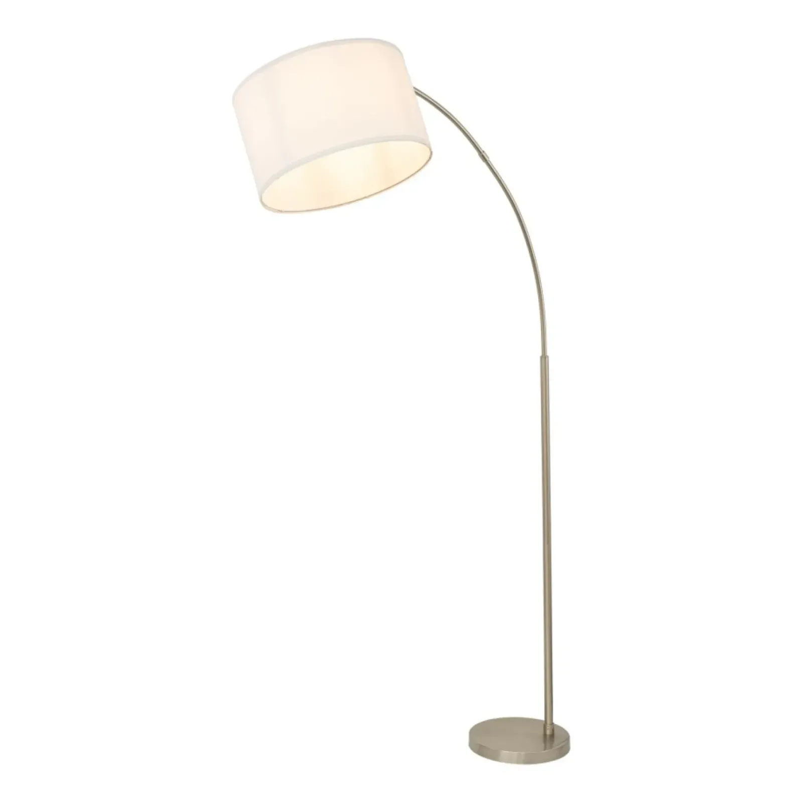 Sklep Kaja Okazała, chromowana lampa stojąca TK 16022 ZENITH WHITE | Kaja* Lampy Podłogowe Z Abażurem|Tradycyjne Lampy Podłogowe