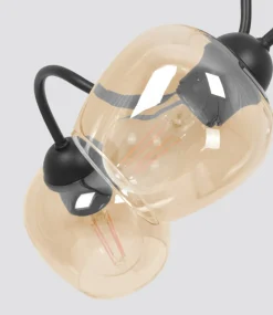 Sklep Kaja Okazała lampa sufitowa, pięć bursztynowych kloszy K-5191 z serii DIUNA Cheap