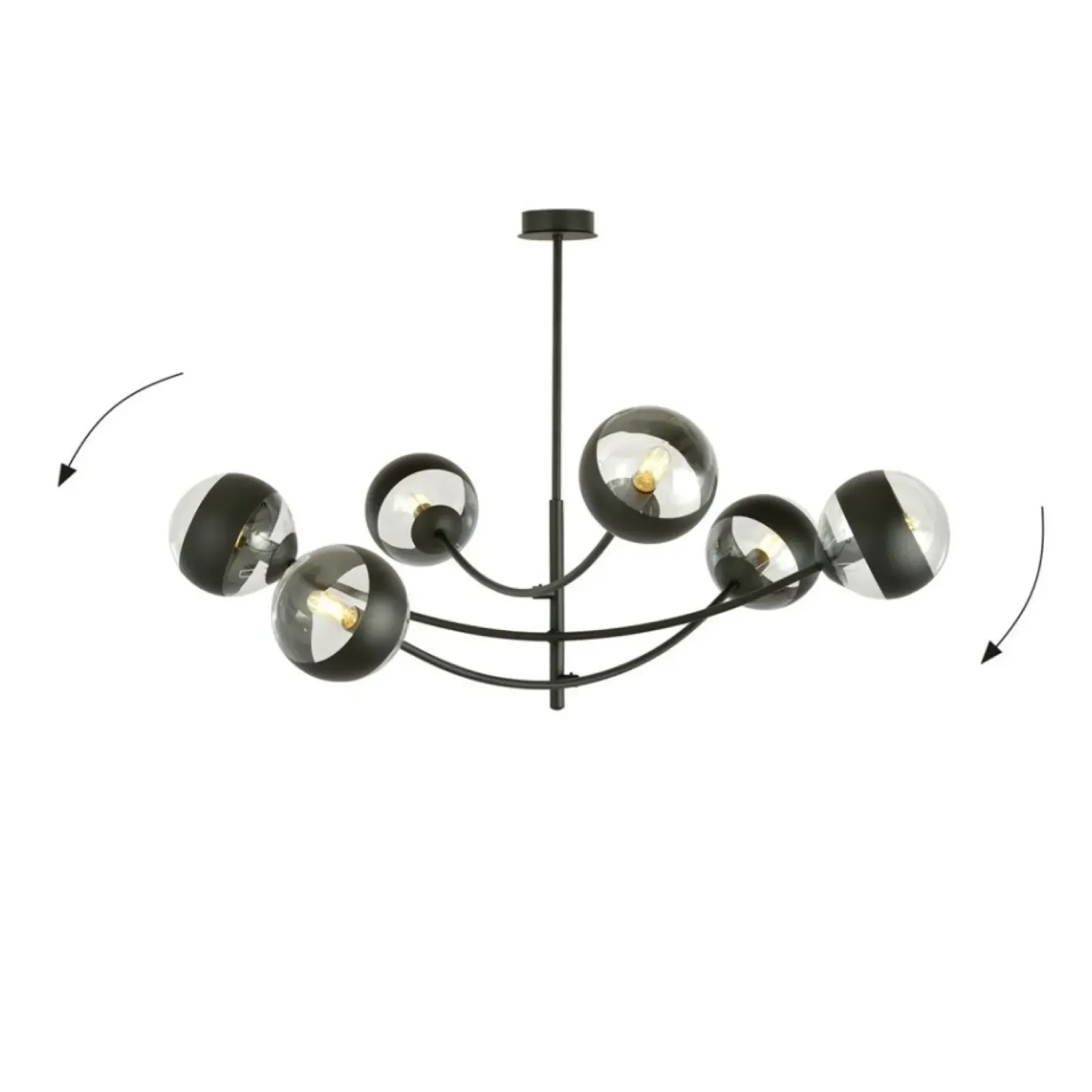 Sklep Kaja Okazała lampa sufitowa z ozdobnymi kloszami 1101/6 HUNTER | Kaja Store