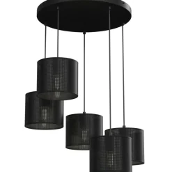 Sklep Kaja Okazała lampa wisząca, ażurowe abażury LX 5241 z serii LOFT SHADE czarny New