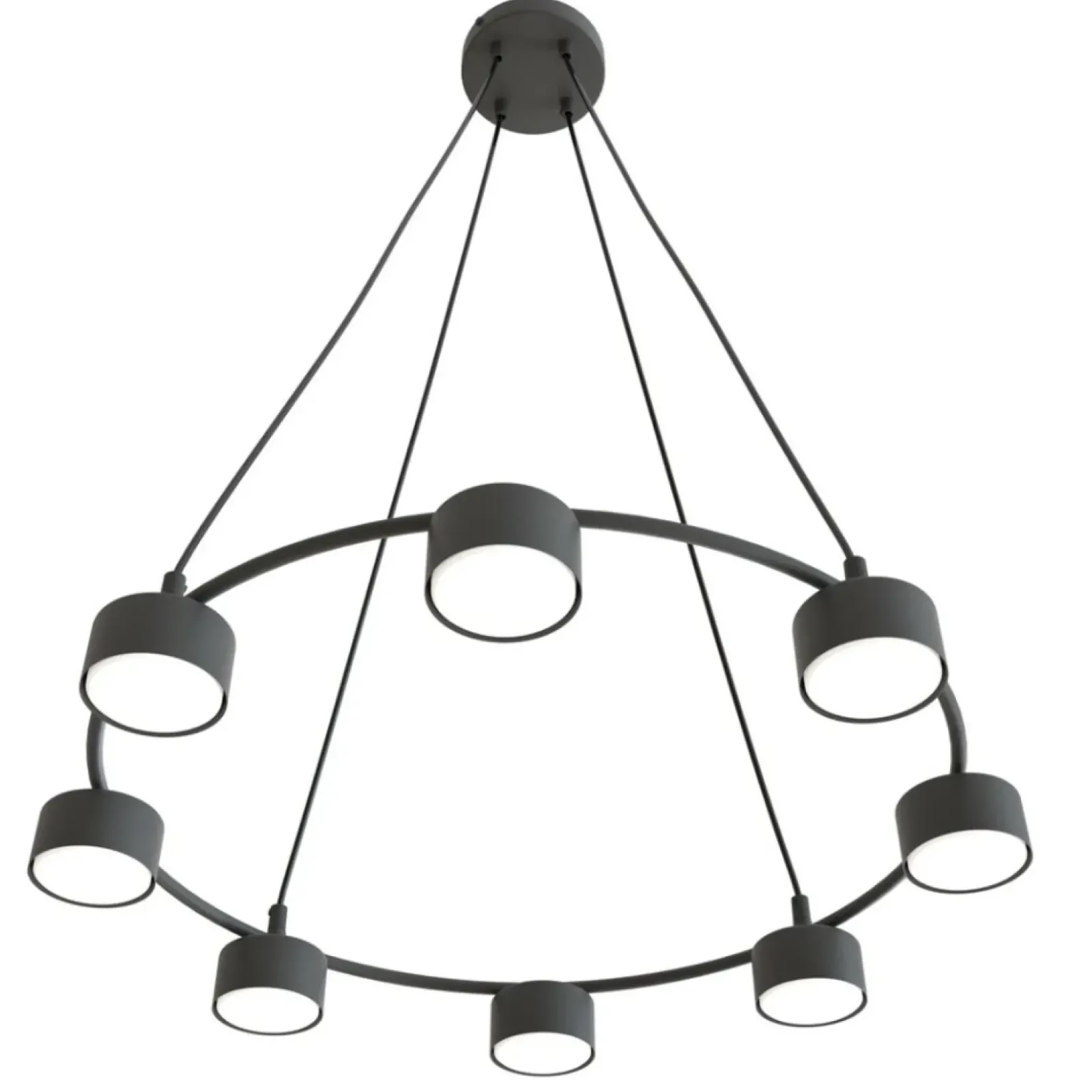 Sklep Kaja Okazała lampa wisząca do jadalni lub salonu 1372/8 z serii STARLIT czarny Outlet