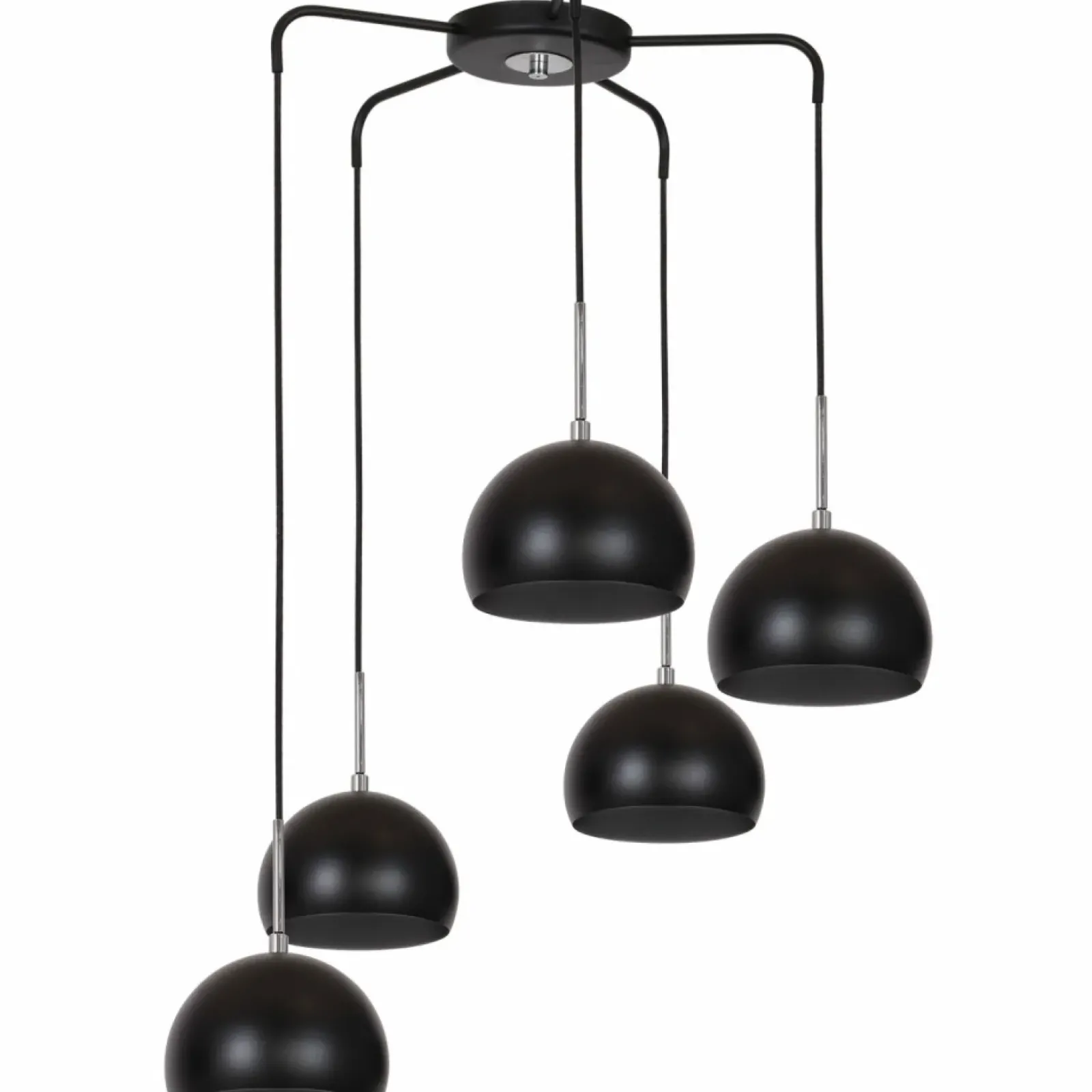 Sklep Kaja Okazała lampa wisząca z 5 mi kloszami LX 0518 z serii COOL czarny Store