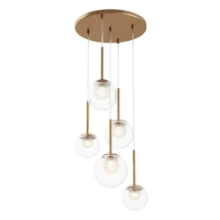 Sklep Kaja Okazała lampa wisząca z kloszami MOD521PL-05G z serii BASIC FORM Hot