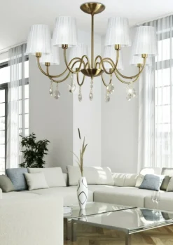 Sklep Kaja Okazała, patynowa lampa wiszącado salonu 38-38159 SORENTO | Kaja Store