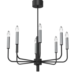 Sklep Kaja Okazała, świecznikowa lampa wisząca z chromem LX 4283 AKASYA | Kaja* Randole Tradycyjne