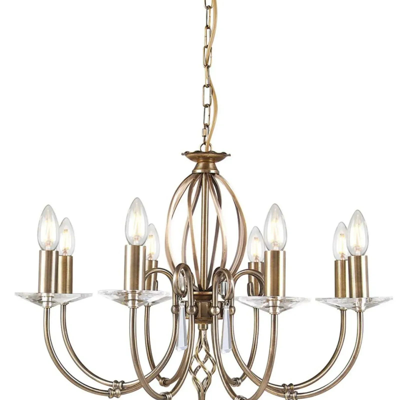 Sklep Kaja Okazała złota lampa wisząca glamour AG8-AGED-BRASS z serii AEGEAN* Randole Tradycyjne