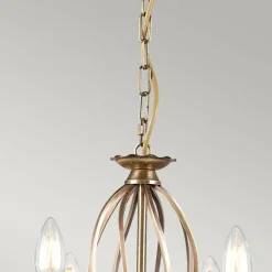 Sklep Kaja Okazała złota lampa wisząca glamour AG8-AGED-BRASS z serii AEGEAN* Randole Tradycyjne