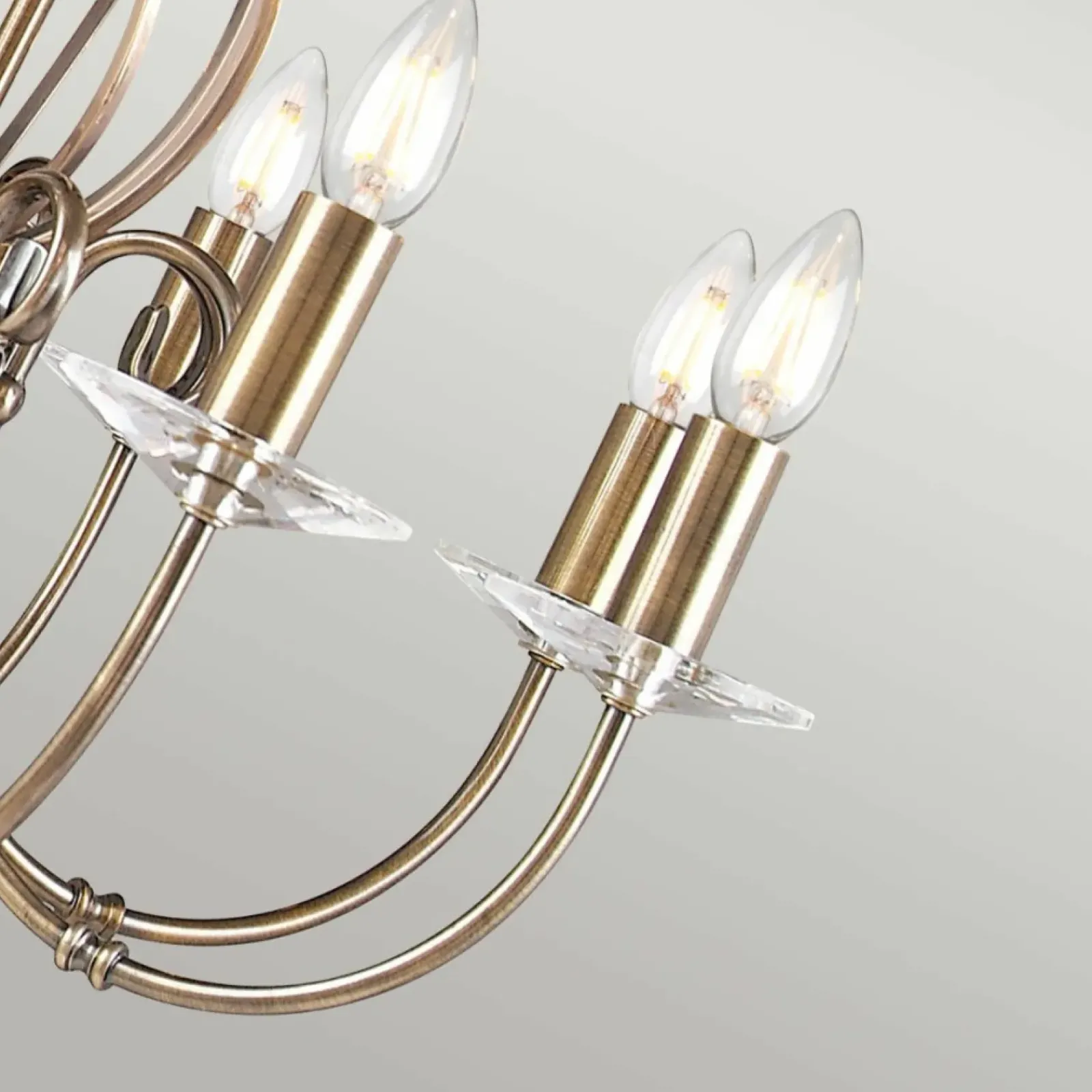 Sklep Kaja Okazała złota lampa wisząca glamour AG8-AGED-BRASS z serii AEGEAN* Randole Tradycyjne