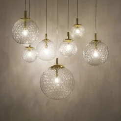 Sklep Kaja Okazała, złota lampa wisząca z kulistymi kloszami TK 4608 CADIX Cheap