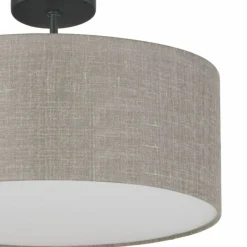 Sklep Kaja Okrągła, abażurowa lampa sufitowa do sypialni TK 6247 RONDO LINEN Shop