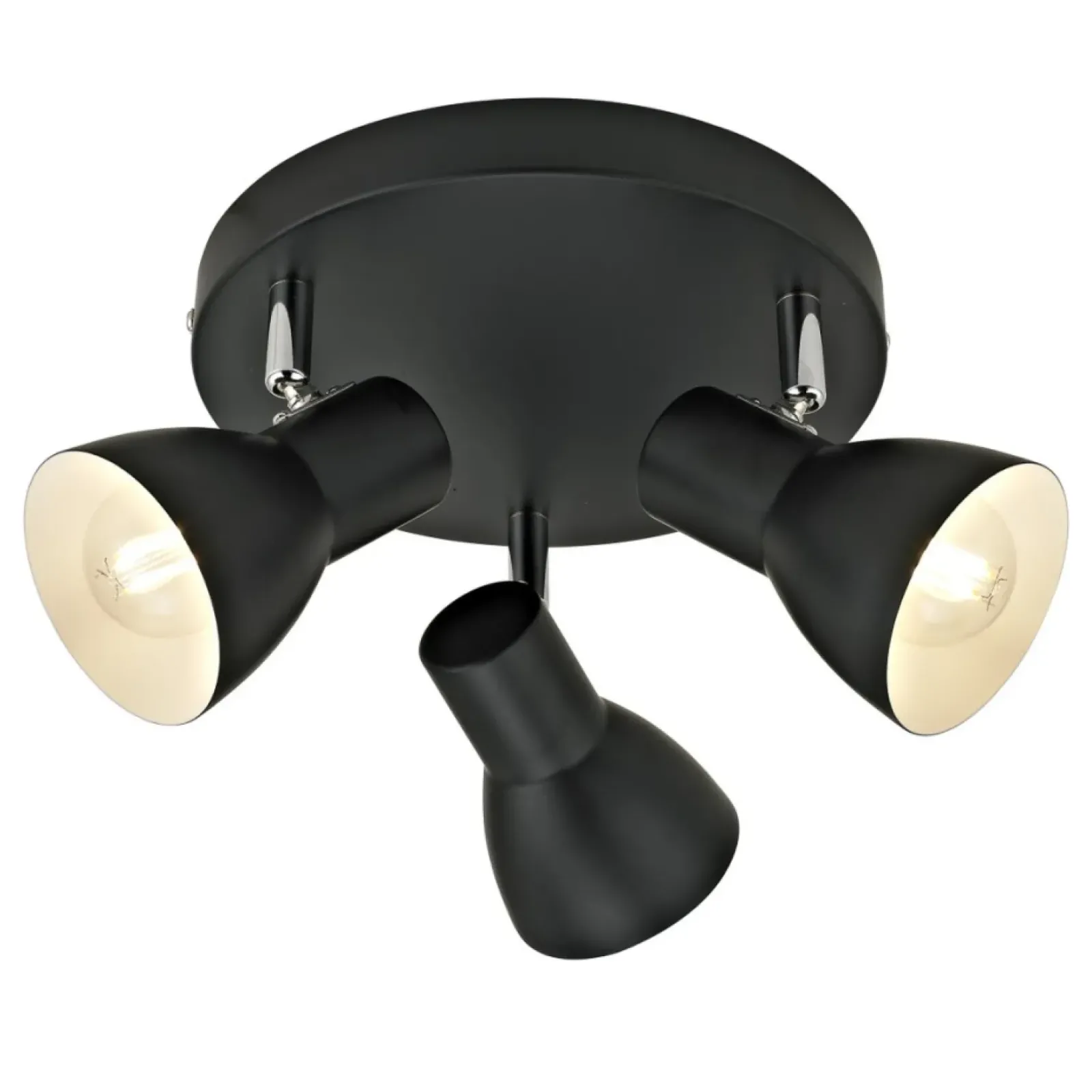 Sklep Kaja Okrągła, czarna lampa sufitowa do garderoby SPL-3422-3-BL RIADO Sale