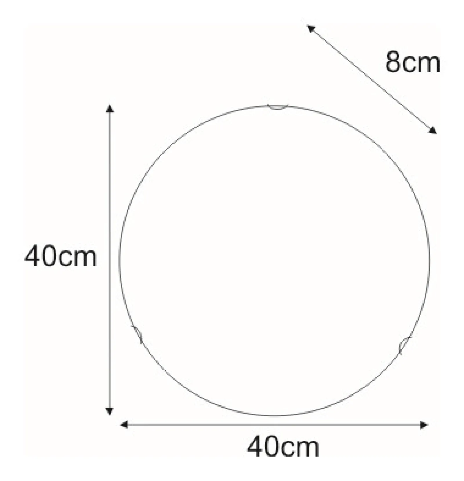 Sklep Kaja Okrągła lampa ścienna ⌀40cm z zdobieniem K-3713 MESTRE | Kaja* Kinkiety Klasyczne - Przylegające|Plafony