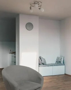 Sklep Kaja Okrągła lampa sufitowa do sypialni K-8001/3G EMBO | Kaja Oświetlenie chrom Shop