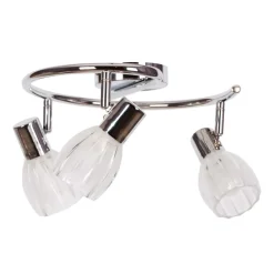 Sklep Kaja Okrągła lampa sufitowa do sypialni K-8001/3G EMBO | Kaja Oświetlenie chrom Shop