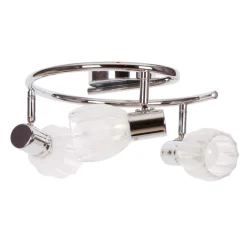 Sklep Kaja Okrągła lampa sufitowa do sypialni K-8001/3G EMBO | Kaja Oświetlenie chrom Shop