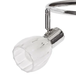 Sklep Kaja Okrągła lampa sufitowa do sypialni K-8001/3G EMBO | Kaja Oświetlenie chrom Shop