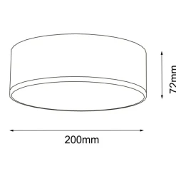 Sklep Kaja Okrągła lampa sufitowa LED ⌀20cm 3000K ANT 7031 ZAMA | Kaja* Lampy Led|Plafony Klasyczne