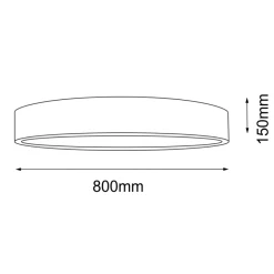 Sklep Kaja Okrągła lampa sufitowa, plafon do salonu ⌀80cm ANT 1157 BUNGO | Kaja* Plafony Klasyczne|Plafony Nowoczesne
