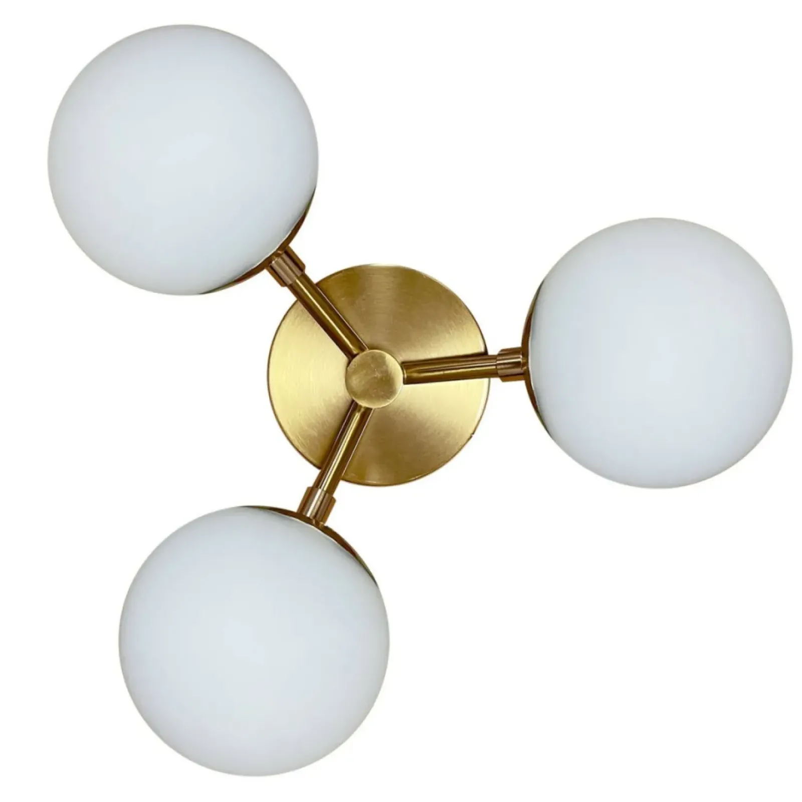 Sklep Kaja Okrągła lampa sufitowa z 3 białymi kloszami LP-002/3C DORADO | Kaja Cheap