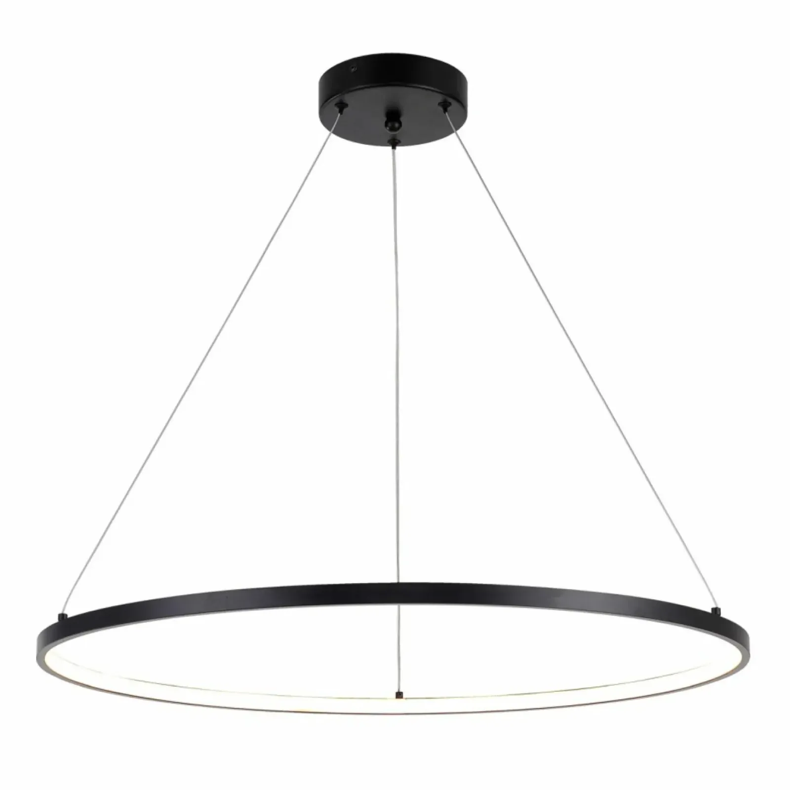 Sklep Kaja Okrągła lampa wisząca LED do salonu ⌀60cm PEN89424-60BK HORIK | Kaja Hot