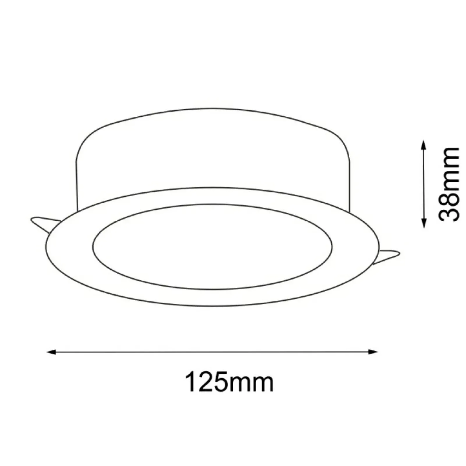 Sklep Kaja Okrągła lampa wpustowa LED IP44 3000K ANT 8058 z serii TOTTO* Lampy Do Łazienki|Oprawy Podtynkowe