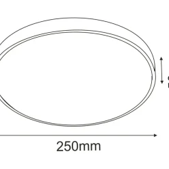 Sklep Kaja Okrągła, ledowa lampa sufitowa ⌀25cm 3000K ANT 1060 IKA | Kaja* Lampy Do Łazienki|Plafony Klasyczne