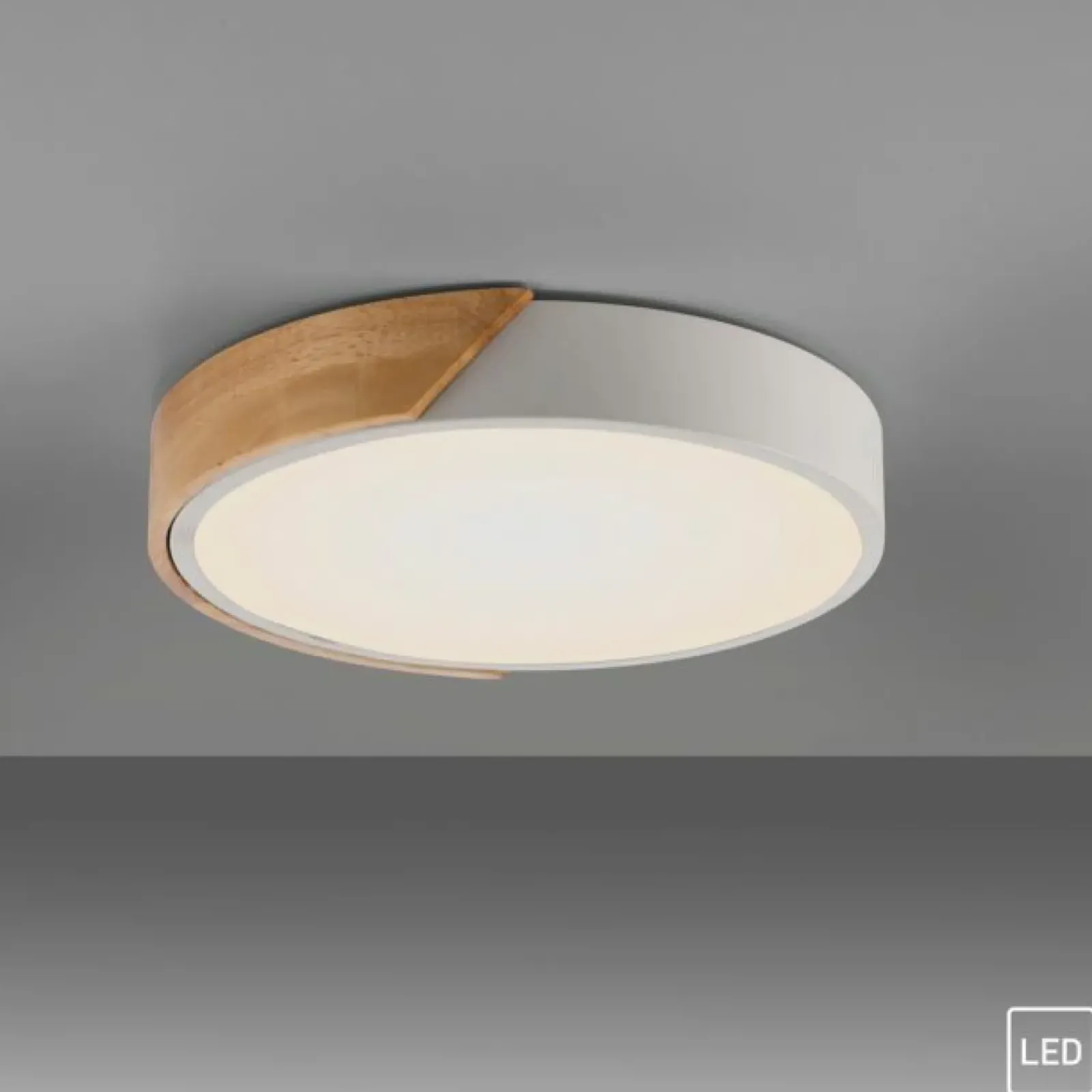 Sklep Kaja Okrągła, ledowa lampa sufitowa w stylu boho ZM 14288-16 BILA | Kaja* Lampy Led|Plafony Nowoczesne