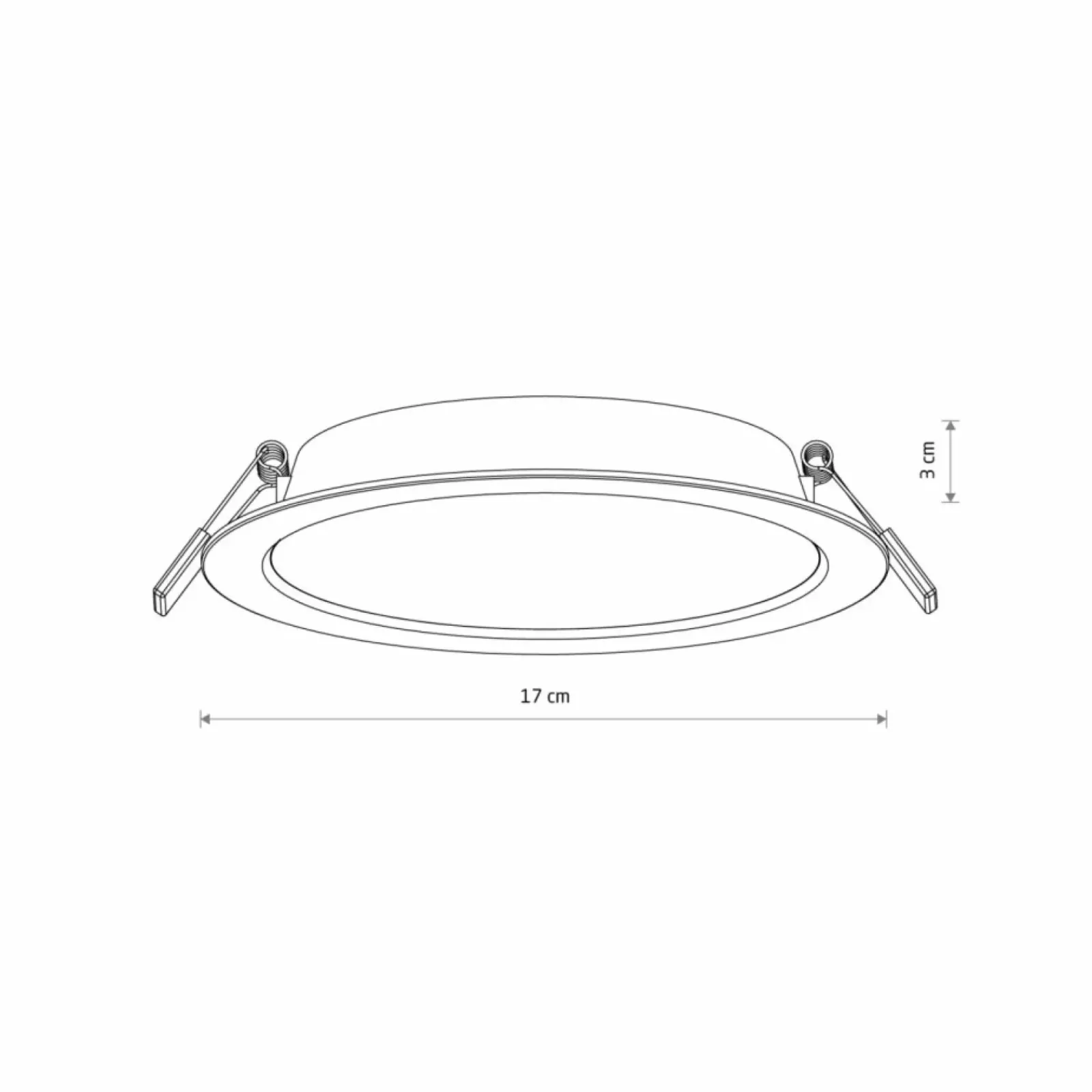 Sklep Kaja Okrągły plafon LED podtynkowy ⌀17cm 3000K 10540 MYKONOS LED | Kaja* Lampy Led|Oprawy Podtynkowe