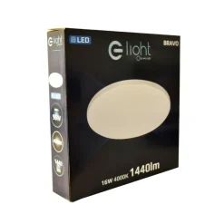 Sklep Kaja Okrągły plafon LED, srebrna ramka 4000K ⌀33cm ML4267 BRAVO | Kaja* Lampy Led|Plafony Klasyczne