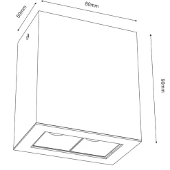 Sklep Kaja Oprawa natynkowa spot typu box 9x8cm LED 4000K ANT 1034 z serii A-GLARE* Lampy Led