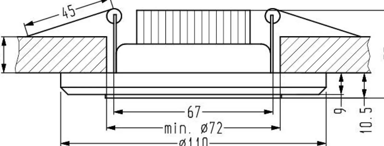 Sklep Kaja Oprawa podtynkowa, białe oświetlenie LED 2263908 z serii RING | Kaja Oświetlenie* Oprawy Podtynkowe
