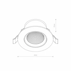 Sklep Kaja Oprawa podtynkowa oczko LED 15W 4000K ⌀14cm 10556 EGINA LED | Kaja* Lampy Led|Oprawy Podtynkowe