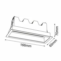Sklep Kaja Oprawa techniczna do wbudowania LED 10W 4000K ANT 3047 A-GLARE | Kaja* Oprawy Podtynkowe|Lampy Led