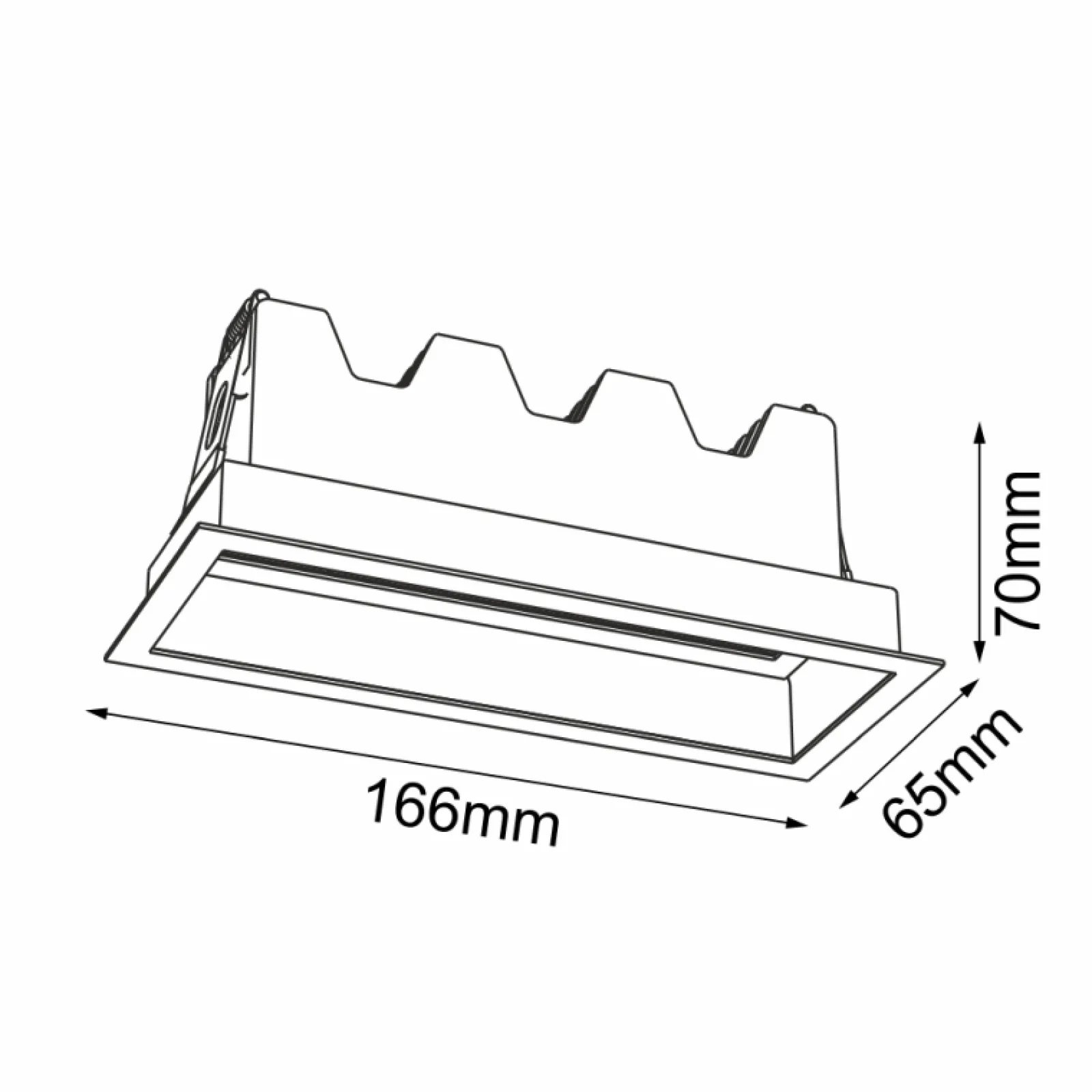 Sklep Kaja Oprawa techniczna do wbudowania LED 10W 4000K ANT 3047 A-GLARE | Kaja* Oprawy Podtynkowe|Lampy Led