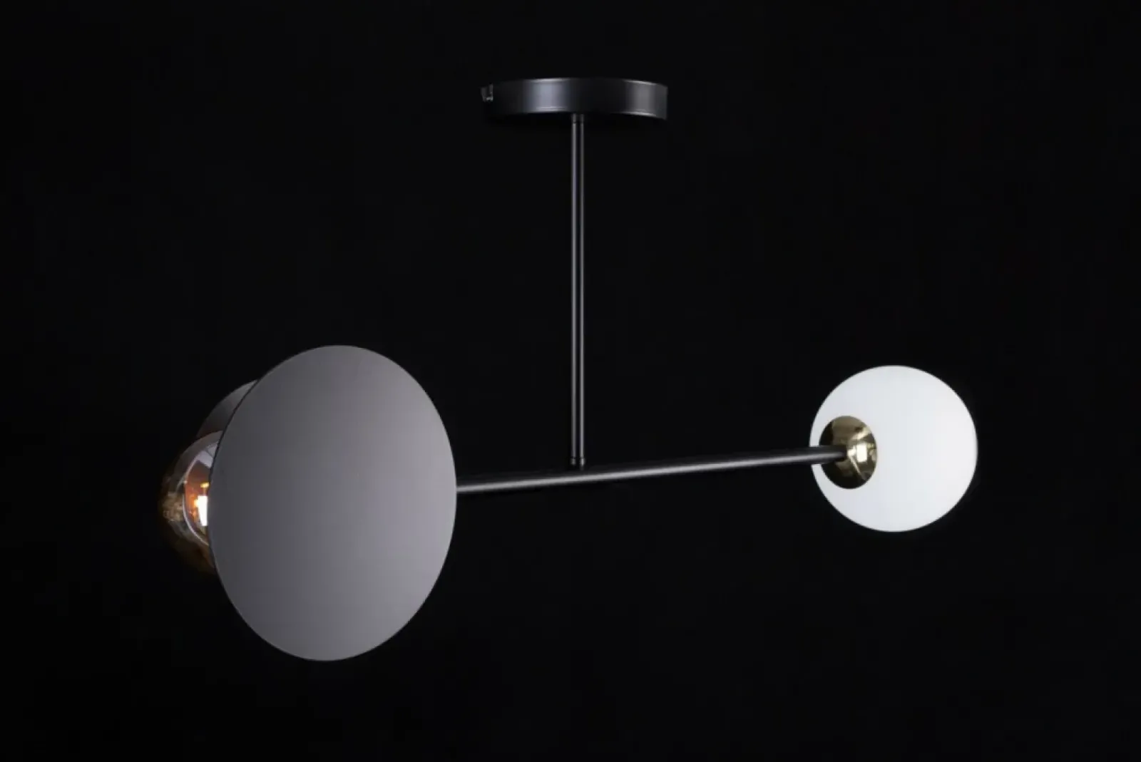 Sklep Kaja Oryginalna czarna lampa sufitowa na dwie żarówki 612/2 | Kaja Store