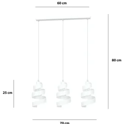 Sklep Kaja Ozdobna, biała lampa do oświetlenia stołu 351/3 SAGA | Kaja biały Clearance