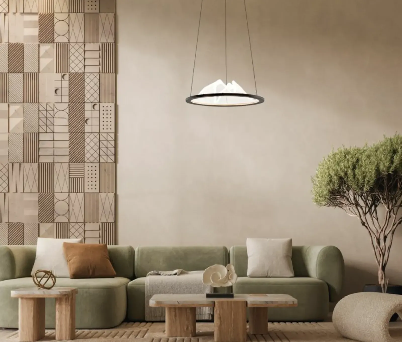 Sklep Kaja Ozdobna, brązowa lampa wisząca LED PND-58038-26W-3K BARET | Kaja Cheap