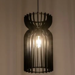 Sklep Kaja Ozdobna, czarna lampa wisząca do sypialni 10573 KYMI | Kaja Cheap