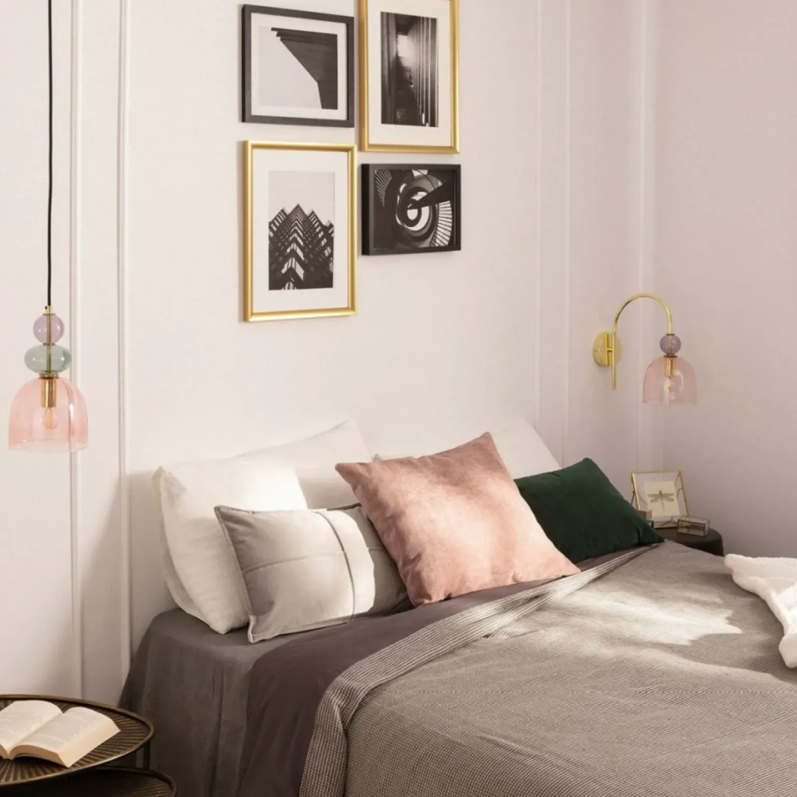 Sklep Kaja Ozdobna, kolorowa, szklana lampa wisząca ABR-KOLO2-F KOLORENO | Kaja fioletowy Store